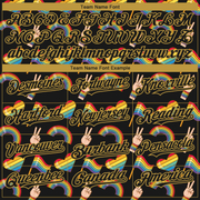 Custom Rainbow For Pride Month Love Is Love LGBT 3D Authentic Baseball Jersey