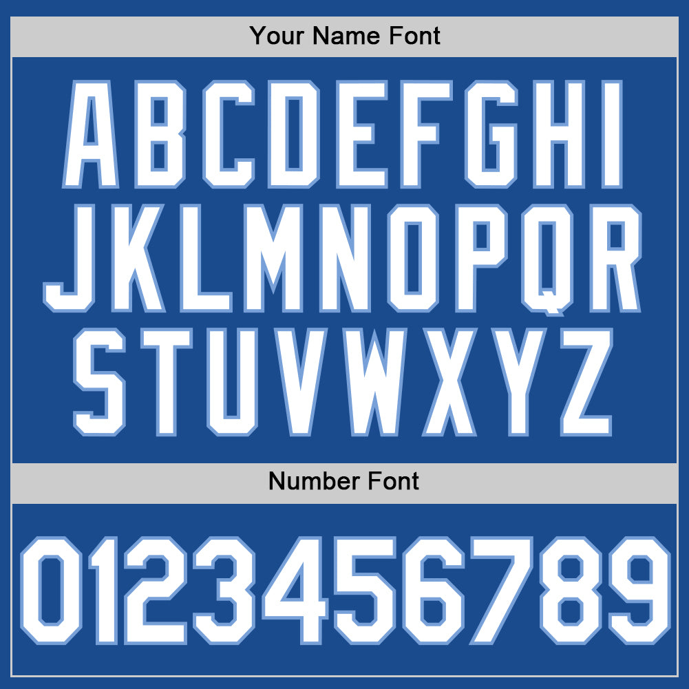 Custom Blue White-Light Blue Authentic Throwback Baseball Jersey