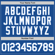 Custom Blue White-Light Blue Authentic Throwback Baseball Jersey