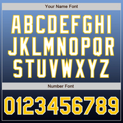 Custom Light Blue Gold-Navy Authentic Fade Fashion Baseball Jersey