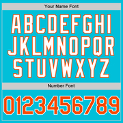 Custom Lakes Blue Orange-White 3D Pattern Design Gradient Style Twinkle Star Authentic Baseball Jersey