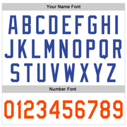 Custom White Royal-Orange Authentic Skull Fashion Baseball Jersey