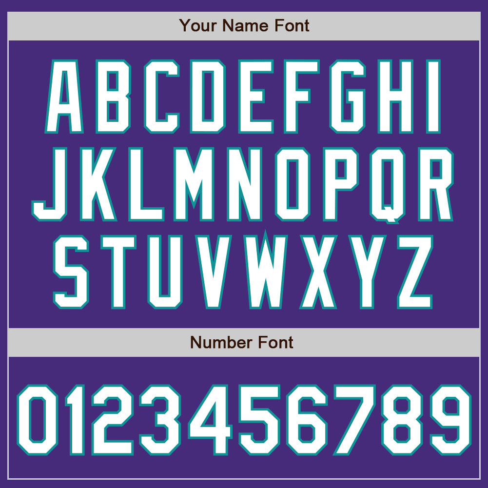 Custom Purple White-Teal Authentic Fade Fashion Baseball Jersey