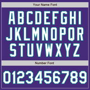 Custom Purple White-Teal Authentic Fade Fashion Baseball Jersey