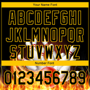 Custom Black Gold 3D Pattern Design Flame Bowling Authentic Baseball Jersey