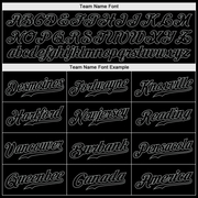Custom Black Snakeskin Black-Gray 3D Pattern Design Authentic Baseball Jersey