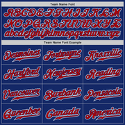 Custom Royal Red-White Authentic Gradient Fashion Baseball Jersey