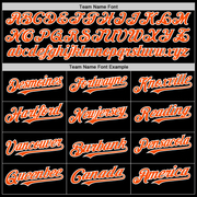 Custom Black Orange-White 3D Pattern Design Gradient Style Twinkle Star Authentic Baseball Jersey