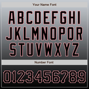 Custom Gray Black-Medium Pink Authentic Fade Fashion Baseball Jersey