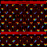 Custom Rainbow For Pride Month Love Is Love LGBT 3D Authentic Baseball Jersey