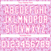 Custom Women's Pink White Breast Cancer 3D V-Neck Cropped Baseball Jersey