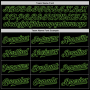 Custom Black Snakeskin Black-Neon Green 3D Pattern Design Authentic Baseball Jersey