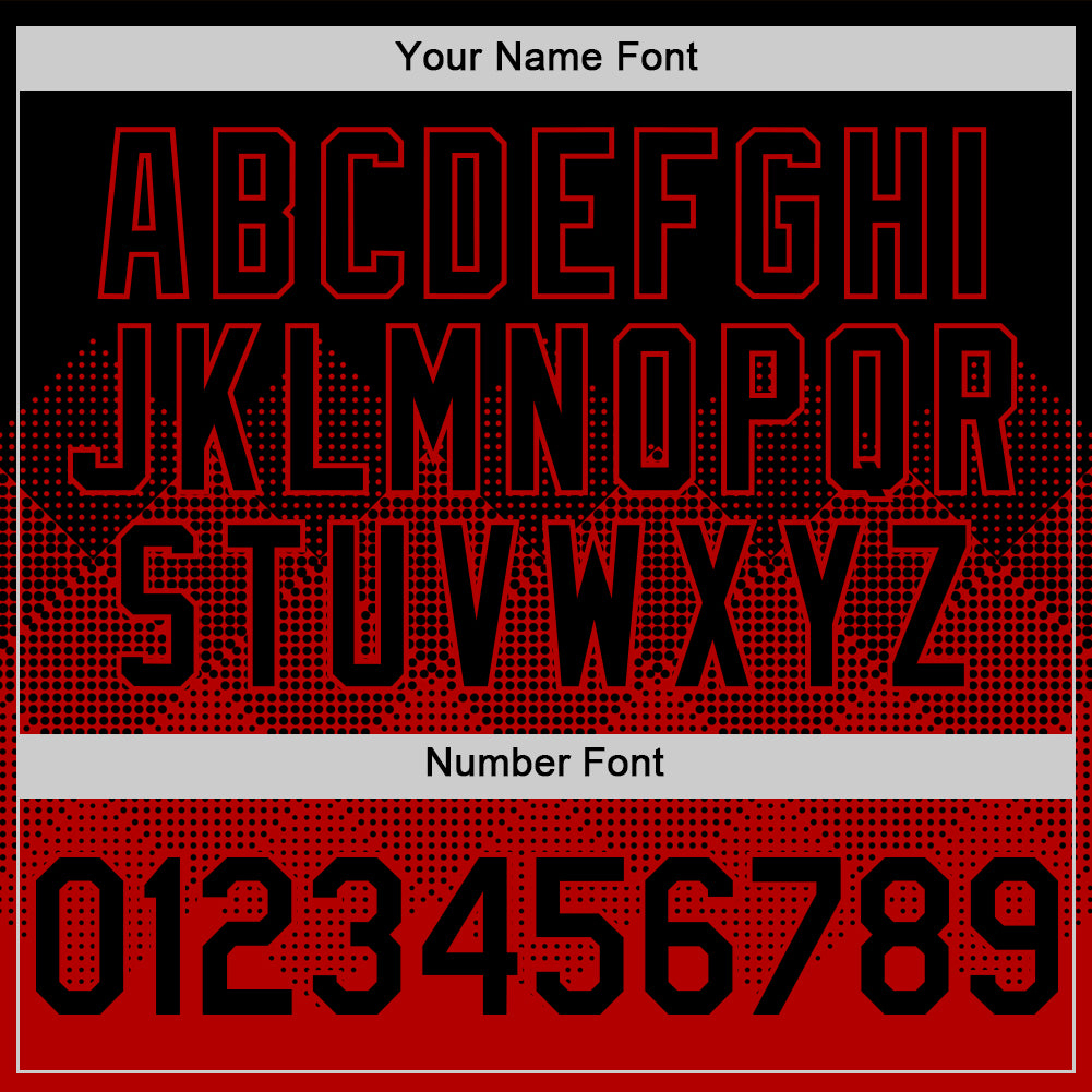 Custom Black Red 3D Pattern Design Gradient Square Shapes Authentic Baseball Jersey