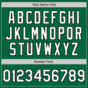 Custom Kelly Green White-Black Authentic Fade Fashion Baseball Jersey