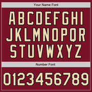 Custom Crimson Cream-Black Authentic Fade Fashion Baseball Jersey