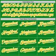 Custom Grass Green Yellow-White 3D Pattern Design Gradient Style Twinkle Star Authentic Baseball Jersey