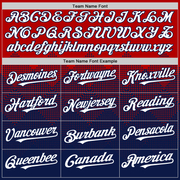 Custom Red White-Navy 3D Pattern Design Gradient Square Shapes Authentic Baseball Jersey