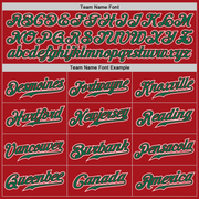 Custom Red Kelly Green-White Authentic Gradient Fashion Baseball Jersey