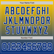 Custom Yellow Royal-White Authentic Fade Fashion Baseball Jersey