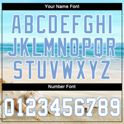 Custom Light Blue White-Light Blue 3D Pattern Design Beach Authentic Baseball Jersey