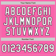 Custom Pink White-Black Authentic Fade Fashion Baseball Jersey