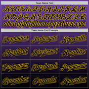 Custom Purple Black-Gold Authentic Fade Fashion Baseball Jersey