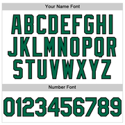 Custom White Kelly Green-Black 3D Pattern Design Gradient Style Twinkle Star Authentic Baseball Jersey