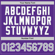 Custom Purple Gray-White 3D Pattern Design Gradient Style Twinkle Star Authentic Baseball Jersey