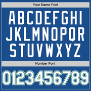 Custom Blue White-Kelly Green Mesh Authentic Throwback Baseball Jersey