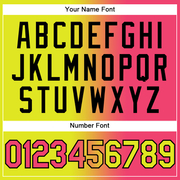 Custom Neon Yellow Neon Pink-Black Authentic Gradient Fashion Baseball Jersey