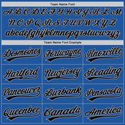 Custom Blue Black-Gray Authentic Throwback Baseball Jersey