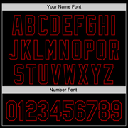 Custom Black Red 3D Pattern Design Rave Halloween Skull Authentic Baseball Jersey