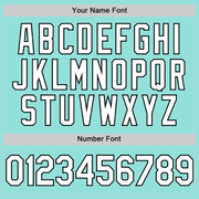 Custom Ice Blue White-Black Authentic Baseball Jersey