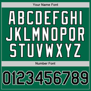 Custom Kelly Green Black-White 3D Pattern Design Gradient Style Twinkle Star Authentic Baseball Jersey