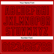 Custom Black Red 3D Pattern Design Rave Skull Authentic Baseball Jersey