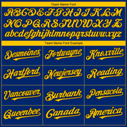 Custom Royal Yellow-Black 3D Seattle City Edition Fade Fashion Authentic Baseball Jersey