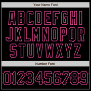 Custom Black Light Blue-Pink 3D Pattern Design Abstract Splatter Grunge Art Authentic Baseball Jersey