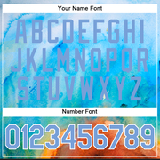 Custom Tie Dye Light Blue-White 3D Authentic Baseball Jersey