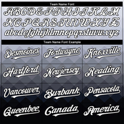 Custom Gray White-Black 3D Pattern Design Gradient Square Shape Authentic Baseball Jersey