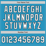 Custom Panther Blue White-Black Authentic Fade Fashion Baseball Jersey