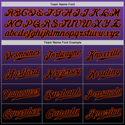 Custom Purple Black-Orange Authentic Fade Fashion Baseball Jersey