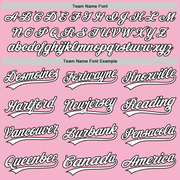 Custom Light Pink White-Black 3D Love Heart Valentine's Day Authentic Baseball Jersey