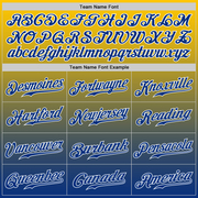 Custom Yellow Royal-White Authentic Fade Fashion Baseball Jersey