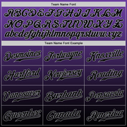 Custom Purple Black-Gray Authentic Fade Fashion Baseball Jersey