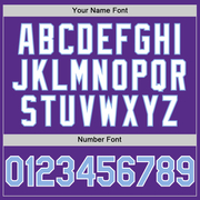 Custom Purple Light Blue-White 3D Pattern Design Gradient Style Twinkle Star Authentic Baseball Jersey