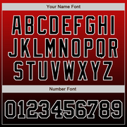 Custom Red Black-White Authentic Fade Fashion Baseball Jersey