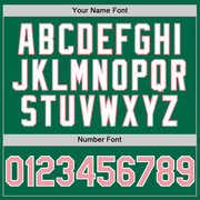 Custom Kelly Green Medium Pink-White 3D Pattern Design Gradient Style Twinkle Star Authentic Baseball Jersey