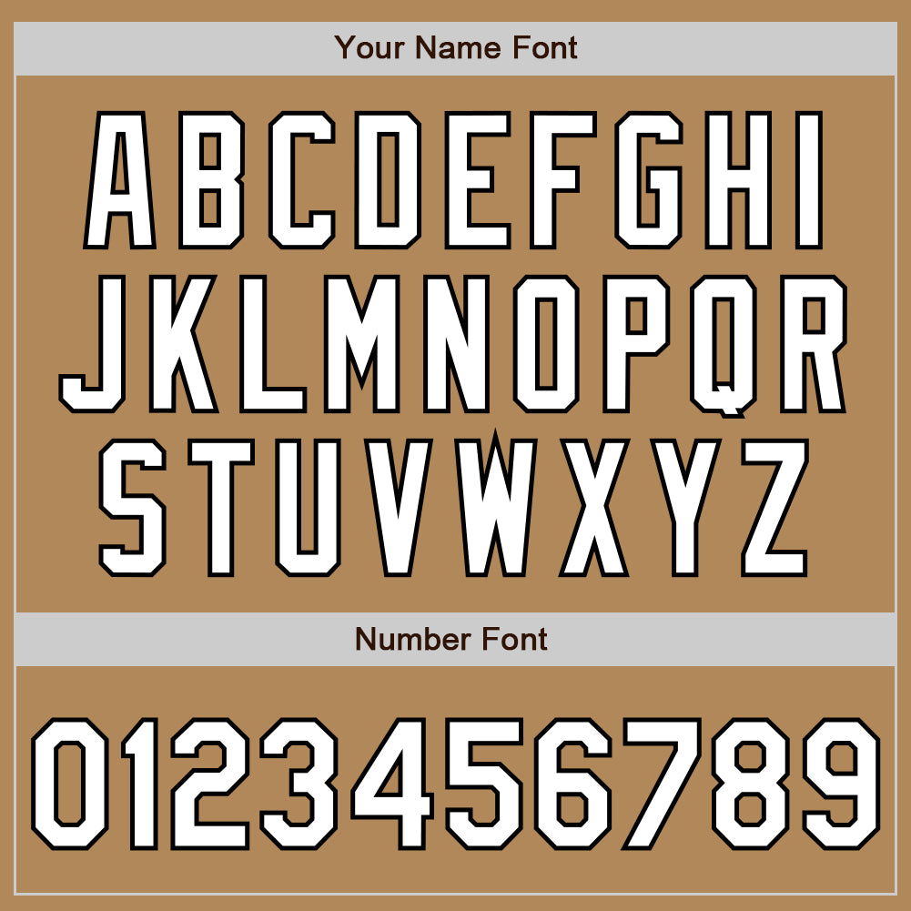 Custom Old Gold White-Black Authentic Fade Fashion Baseball Jersey