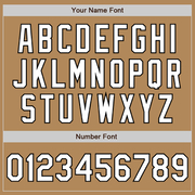 Custom Old Gold White-Black Authentic Fade Fashion Baseball Jersey