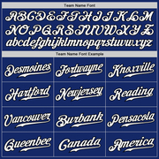 Custom Royal White-Black Authentic Fade Fashion Baseball Jersey